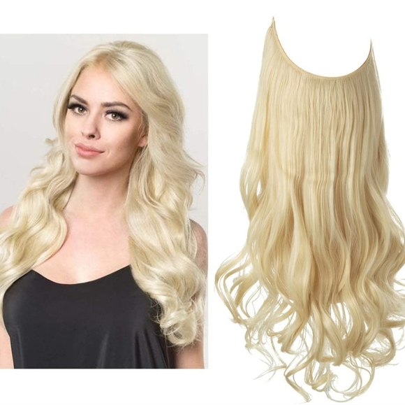 Hair 18 Inch Bleach Blonde Hair Extensions Halo New Poshmark